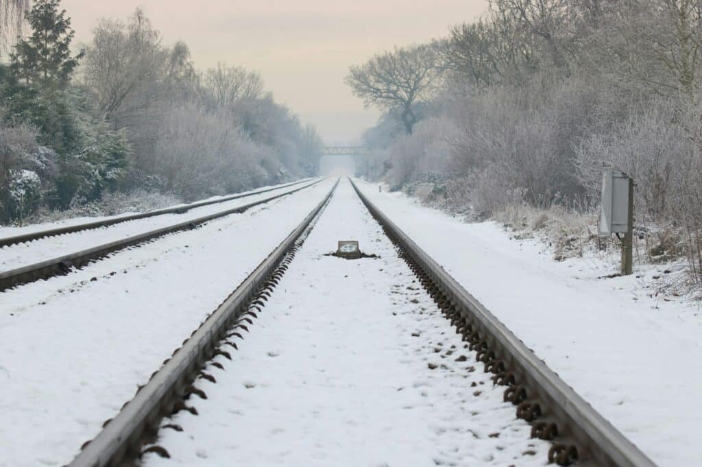 winter railroad